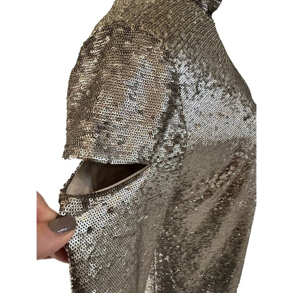 Generation Love Katrina Sequin Top S Gold Long Sleeve - Picture 4 of 8